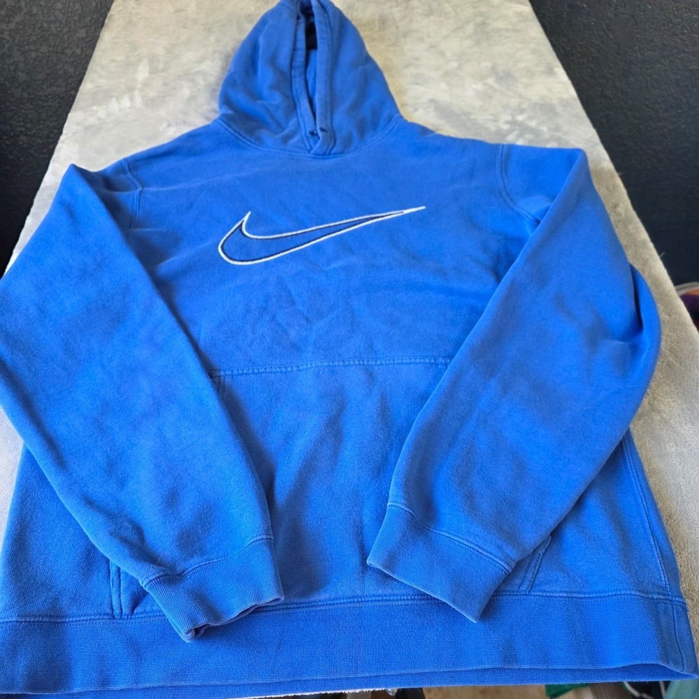 Unisex Nike Pullover Hoodie Hooded Sweatshirt Royal Blue Sz M
